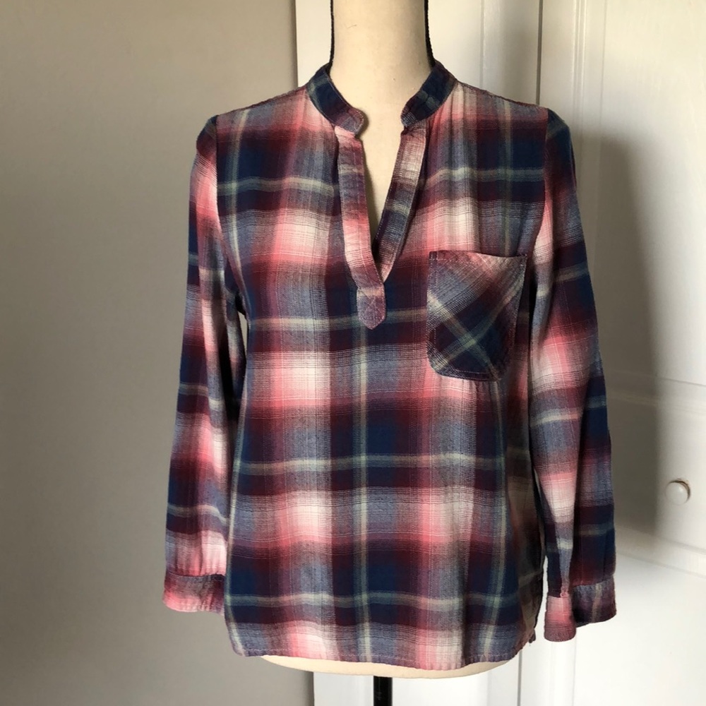 ❤️3X20 MIAMI PLAID FLANNEL LADIES TOP | XS